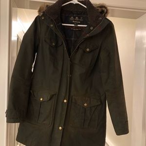 Barbour Wax Jacket with Removable  Hood